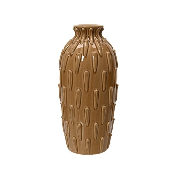 VASO CERMICA BROWN EFFETTO GOCCIA H.33